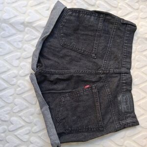 Levi's 569 Dark Gray Rolled Cuff Denim Shorts